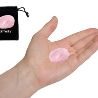 Rose Quartz Healing Crystal Stones, 1.25-2.0" Large Reiki Healing Gemstones Natural Tumbled Polished Stones for Energy Witchcraft Therapy Meditation