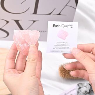 Rose Quartz Raw Stones 1PC, Gemstones Raw Stones and Healing Crystals, Hand Carved Natural Pocket Raw Stone for Decoration Tumbling, Garden(1.18"-1.97")