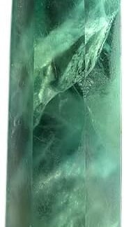 Runyangshi Green Fluorite Natural Healing Crystal Wands Height 2"-2.4", 6 Faceted Prism Wand Reiki Chakra Stone, Natural Quartz