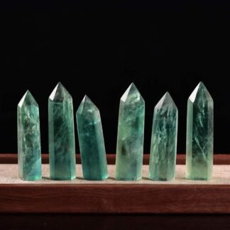 Runyangshi Green Fluorite Natural Healing Crystal Wands Height 2-24 6 Faceted Prism Wand Reiki Chakra Stone Natural Quartz - lunas-mystic-emporium.com Runyangshi Green Fluorite Natural Healing Crystal Wands Height 2"-2.4", 6 Faceted Prism Wand Reiki Chakra Stone, Natural Quartz