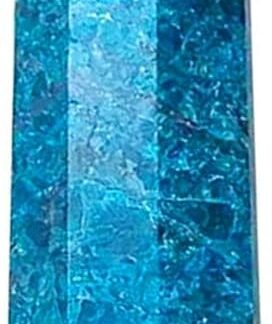 Runyangshi Large Blue Apatite Natural Healing Crystal Wand 4.72"-5" Crystals Tower 6 Faceted Single Point Crystal Prism Wand Natural Stones for Meditation Reiki Chakra Therapy...