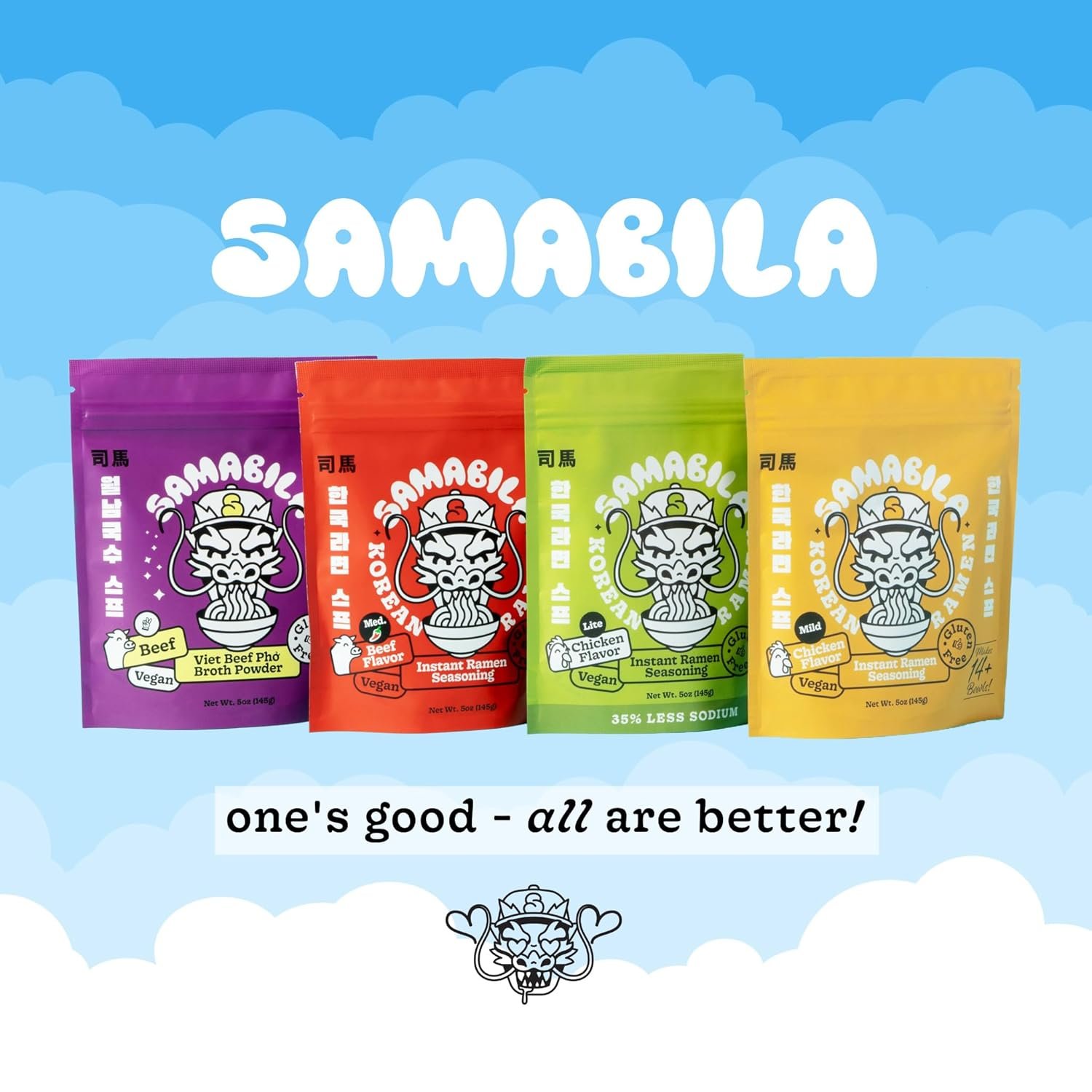 SAMABILA Chicken Instant Ramen Seasoning Powder - Gluten Free - Vegan - Mild - Premium Instant Noodle Soup Powder - 5 oz - lunas-mystic-emporium.com SAMABILA Chicken Instant Ramen Seasoning Powder - Gluten Free - Vegan - Mild - Premium Instant Noodle Soup Powder - 5 oz