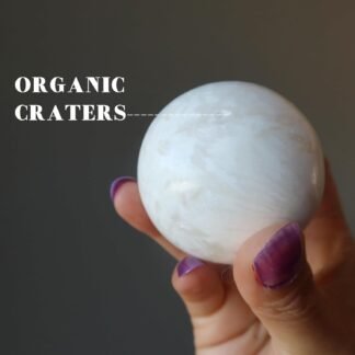 Scolecite Sphere White Gentle Soul Crystal Ball 20-225 inch - lunas-mystic-emporium.com Scolecite Sphere White Gentle Soul Crystal Ball 2.0-2.25 inch