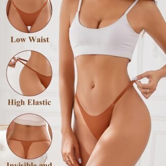 Seamless G-string Thongs for Women - No Show Thong Underwear Stretch Breathable Low Rise Panties 8 Pack - lunas-mystic-emporium.com Seamless G-string Thongs for Women - No Show Thong Underwear Stretch Breathable Low Rise Panties 8 Pack