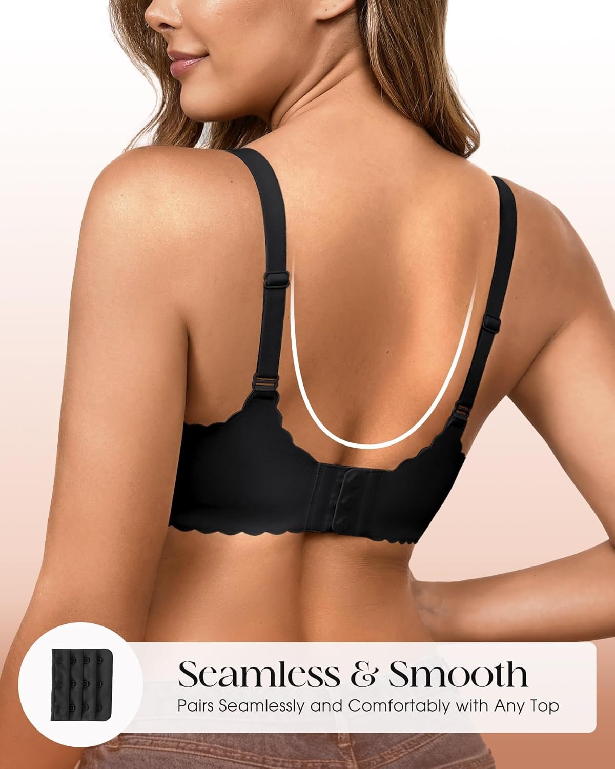 Seamless Jelly Bras for Women 3 Pack - Deep V Wireless Push Up No Wire Womens Bra Padded Comfort with Support for Gifts - lunas-mystic-emporium.com Seamless Jelly Bras for Women 3 Pack - Deep V Wireless Push Up No Wire Womens Bra Padded Comfort with Support for Gifts