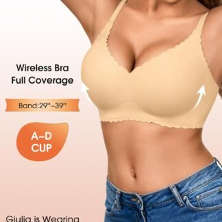 Seamless Jelly Bras for Women 3 Pack - Deep V Wireless Push Up No Wire Womens Bra Padded Comfort with Support for Gifts - lunas-mystic-emporium.com Seamless Jelly Bras for Women 3 Pack - Deep V Wireless Push Up No Wire Womens Bra Padded Comfort with Support for Gifts