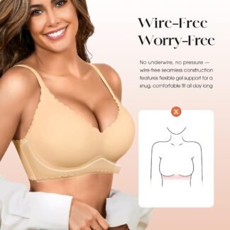 Seamless Jelly Bras for Women 3 Pack - Deep V Wireless Push Up No Wire Womens Bra Padded Comfort with Support for Gifts - lunas-mystic-emporium.com Seamless Jelly Bras for Women 3 Pack - Deep V Wireless Push Up No Wire Womens Bra Padded Comfort with Support for Gifts