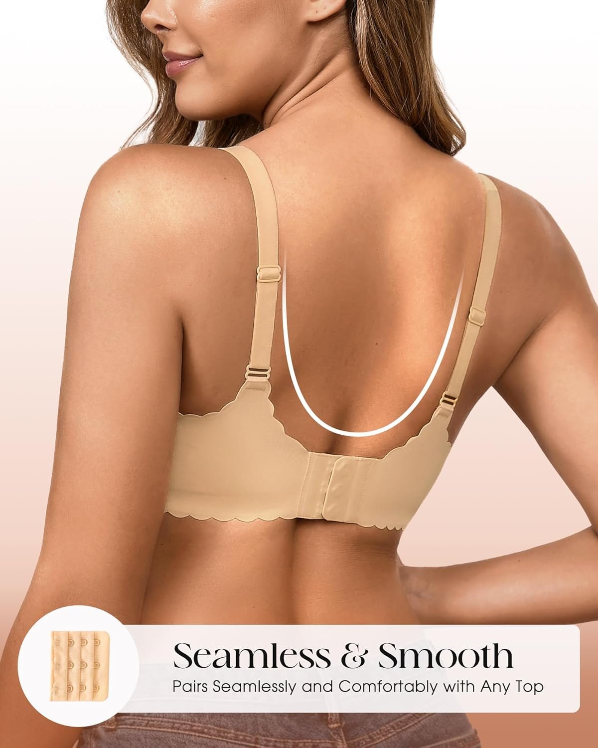 Seamless Jelly Bras for Women 3 Pack - Deep V Wireless Push Up No Wire Womens Bra Padded Comfort with Support for Gifts - lunas-mystic-emporium.com Seamless Jelly Bras for Women 3 Pack - Deep V Wireless Push Up No Wire Womens Bra Padded Comfort with Support for Gifts