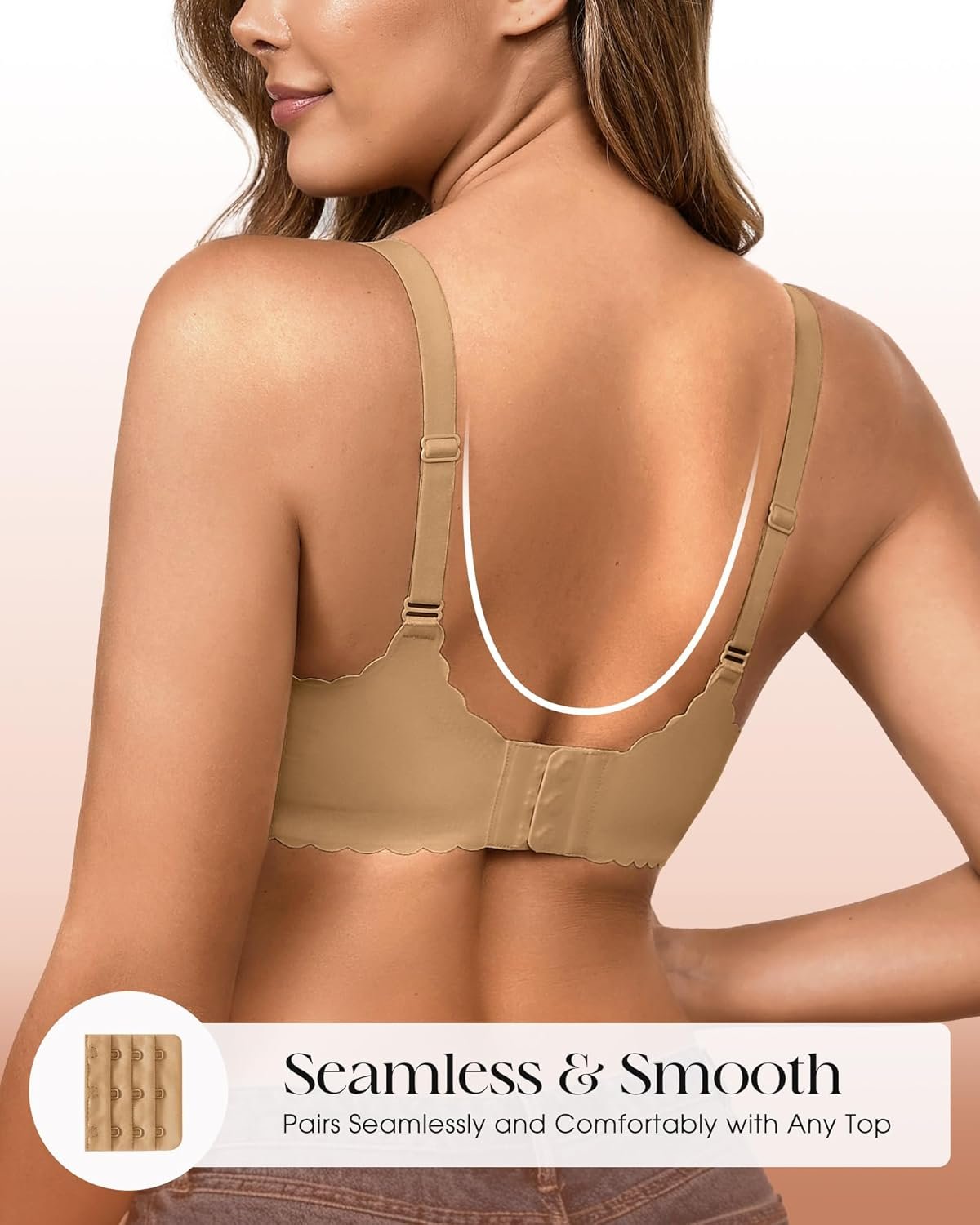 Seamless Jelly Bras for Women 3 Pack - Deep V Wireless Push Up No Wire Womens Bra Padded Comfort with Support for Gifts - lunas-mystic-emporium.com Seamless Jelly Bras for Women 3 Pack - Deep V Wireless Push Up No Wire Womens Bra Padded Comfort with Support for Gifts