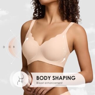 Seamless Wireless Bra for Women with Support - No Underwire Full Coverage Push Up Bras