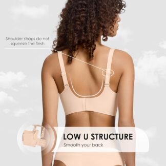 Seamless Wireless Bra for Women with Support - No Underwire Full Coverage Push Up Bras