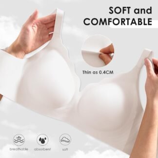 Seamless Wireless Bra for Women with Support - No Underwire Full Coverage Push Up Bras