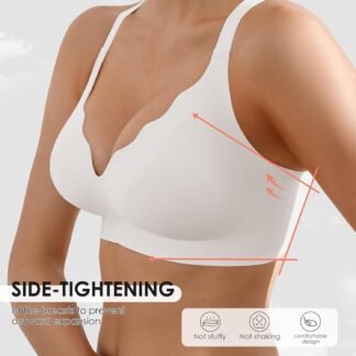 Seamless Wireless Bra for Women with Support - No Underwire Full Coverage Push Up Bras
