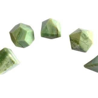 Serpentine 5pcs Geometry Set Crystal Healing Platonic Solid Sacred Stones Reiki Feng Shui Gift Wellness