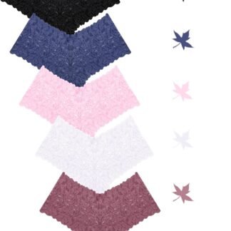 Sexy Women's Underwear Lace Shorts V Waist Breathable Cheeky Panties Boyshorts Underwear Women 5 Pack
