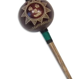 Shamans Market Peruvian Amazon Gourd Ceremonial Instrument - Moon & Sun Medium - Handcrafted Shamanic Percussion Tool - Not a Toy