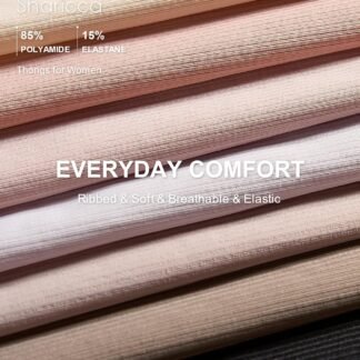 SHARICCA Womens Seamless Thongs No Show Underwear Soft Ribbed Invisible Panties Wave Edge Multi Pack - lunas-mystic-emporium.com SHARICCA Womens Seamless Thongs No Show Underwear Soft Ribbed Invisible Panties Wave Edge Multi Pack