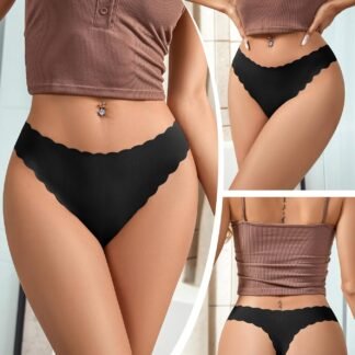 SHARICCA Womens Seamless Thongs No Show Underwear Soft Ribbed Invisible Panties Wave Edge Multi Pack - lunas-mystic-emporium.com SHARICCA Womens Seamless Thongs No Show Underwear Soft Ribbed Invisible Panties Wave Edge Multi Pack