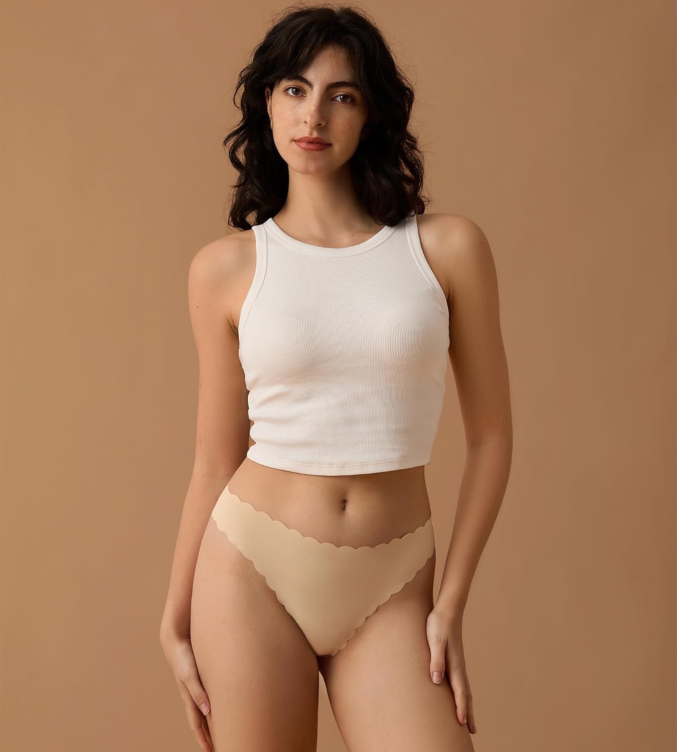 SHARICCA Womens Seamless Thongs No Show Underwear Soft Ribbed Invisible Panties Wave Edge Multi Pack - lunas-mystic-emporium.com SHARICCA Womens Seamless Thongs No Show Underwear Soft Ribbed Invisible Panties Wave Edge Multi Pack