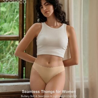 SHARICCA Womens Seamless Thongs No Show Underwear Soft Ribbed Invisible Panties Wave Edge Multi Pack - lunas-mystic-emporium.com SHARICCA Womens Seamless Thongs No Show Underwear Soft Ribbed Invisible Panties Wave Edge Multi Pack