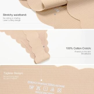 SHARICCA Womens Seamless Thongs No Show Underwear Soft Ribbed Invisible Panties Wave Edge Multi Pack - lunas-mystic-emporium.com SHARICCA Womens Seamless Thongs No Show Underwear Soft Ribbed Invisible Panties Wave Edge Multi Pack