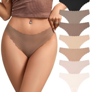 SHARICCA Womens Seamless Thongs No Show Underwear Soft Ribbed Invisible Panties Wave Edge Multi Pack - lunas-mystic-emporium.com SHARICCA Womens Seamless Thongs No Show Underwear Soft Ribbed Invisible Panties Wave Edge Multi Pack