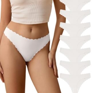 SHARICCA Womens Seamless Thongs No Show Underwear Soft Ribbed Invisible Panties Wave Edge Multi Pack - lunas-mystic-emporium.com SHARICCA Womens Seamless Thongs No Show Underwear Soft Ribbed Invisible Panties Wave Edge Multi Pack