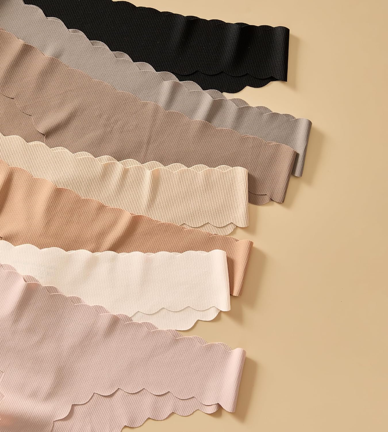 SHARICCA Womens Seamless Thongs No Show Underwear Soft Ribbed Invisible Panties Wave Edge Multi Pack - lunas-mystic-emporium.com SHARICCA Womens Seamless Thongs No Show Underwear Soft Ribbed Invisible Panties Wave Edge Multi Pack