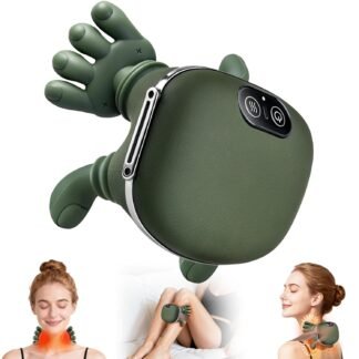 Shoulder and Neck Massager Bionic Heated Massager Neck Massager with Fingers 4D Kneading Massage Simulates a Real Palm Massage for Comfort Relax Muscle Tension Green - lunas-mystic-emporium.com Shoulder and Neck Massager, Bionic Heated Massager, Neck Massager with Fingers, 4D Kneading Massage, Simulates a Real Palm Massage for Comfort, Relax Muscle Tension (Green)