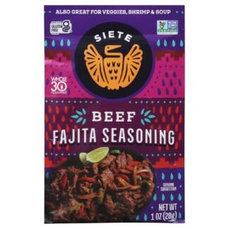 Siete Beef Fajita Seasoning Mix | Seasoning for Beef, Shrimp, and Veggies | Gluten Free | Vegan | Non GMO | Whole30 Approved | 1 Packet (7 Servings)