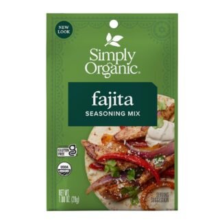 Simply Organic Fajita Seasoning Mix, Gluten Free, Certified Organic, Kosher - Chicken Fajita Seasoning - Pure Flavor for Tacos, Stir-Fries, Mexican Dishes, and More | 1.13 Ounce...