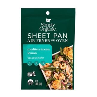 Simply Organic Sheet Pan Seasoning, Mediterranean Lemon, 0.85 Ounce (Pack of 12)