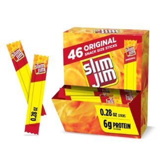 Slim Jim Smoked Meat Sticks Original Flavor 6g Protein Per Serving Snack Size Valentines Day Gift For Him 028 oz 46 Count - lunas-mystic-emporium.com Slim Jim Smoked Meat Sticks, Original Flavor, 6g Protein Per Serving, Snack Size, Valentine's Day Gift For Him, 0.28 oz. (46 Count)
