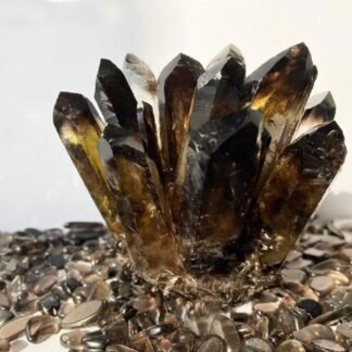 Smoky Quartz Crystal Cluster Large Quartz Crystal Cluster Natural Healing Stones Crystal Quartz Cluster Natural Crystal Quartz Stones for Relaxation Crystal Quartz Cluster