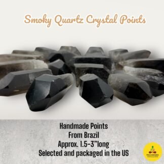 Smoky Quartz Crystal Point (1.5" - 3") Rough Natural Smoky Wand Specimen (3)