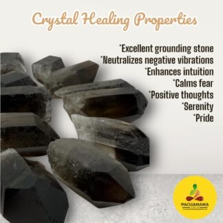 Smoky Quartz Crystal Point (1.5" - 3") Rough Natural Smoky Wand Specimen (3)