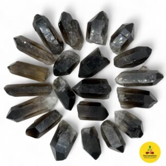 Smoky Quartz Crystal Point (1.5" - 3") Rough Natural Smoky Wand Specimen (3)
