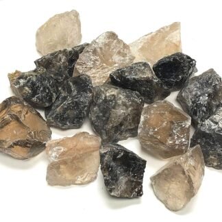 Smoky Quartz in Velvet Bag Large Natural Rough Bulk Raw Stones for Tumbling, Wire Wrapping, Polishing, Wicca and Reiki (1 Pound)