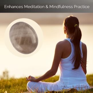 Smoky Quartz Palm Stone, Oval Shaped Crystals and Healing Stones- Pocket Worry Stone for Anxiety and Stress Relief - Healing Crystals for Meditation, Reiki, Spiritual and...