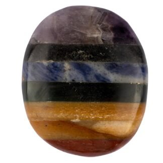 Smoky Quartz Palm Stone, Oval Shaped Crystals and Healing Stones- Pocket Worry Stone for Anxiety and Stress Relief - Healing Crystals for Meditation, Reiki, Spiritual and...