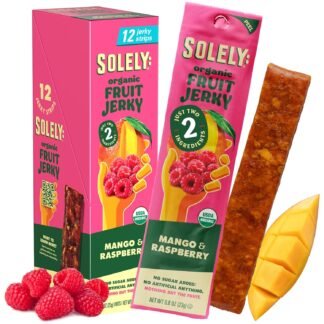 SOLELY - Organic Mango Raspberry Fruit Jerky - 12 Individually Wrapped Fruit Strips - Fruit Leather - Healthy Snacks for Adults Kids - Non GMO Vegan Snacks - 08oz 23g - lunas-mystic-emporium.com SOLELY - Organic Mango Raspberry Fruit Jerky - 12 Individually Wrapped Fruit Strips - Fruit Leather - Healthy Snacks for Adults & Kids - Non GMO, Vegan Snacks - 0.8oz (23g)