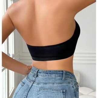 SOLY HUX Bras for Women Halter Lace Front Closure Bra Wireless Deep V Triangle Bralette