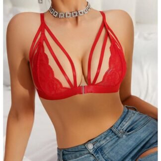 SOLY HUX Womens Lace Bralette Front Closure Bras Wireless Cutout Deep V Triangle Sexy Lace Bra - lunas-mystic-emporium.com SOLY HUX Women's Lace Bralette Front Closure Bras Wireless Cutout Deep V Triangle Sexy Lace Bra