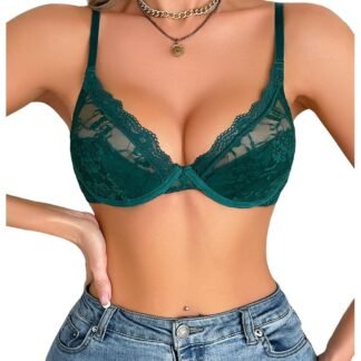 SOLY HUX Women's Sexy Lace Bras Underwire Everyday Bra Comfort Push Up Bralettes