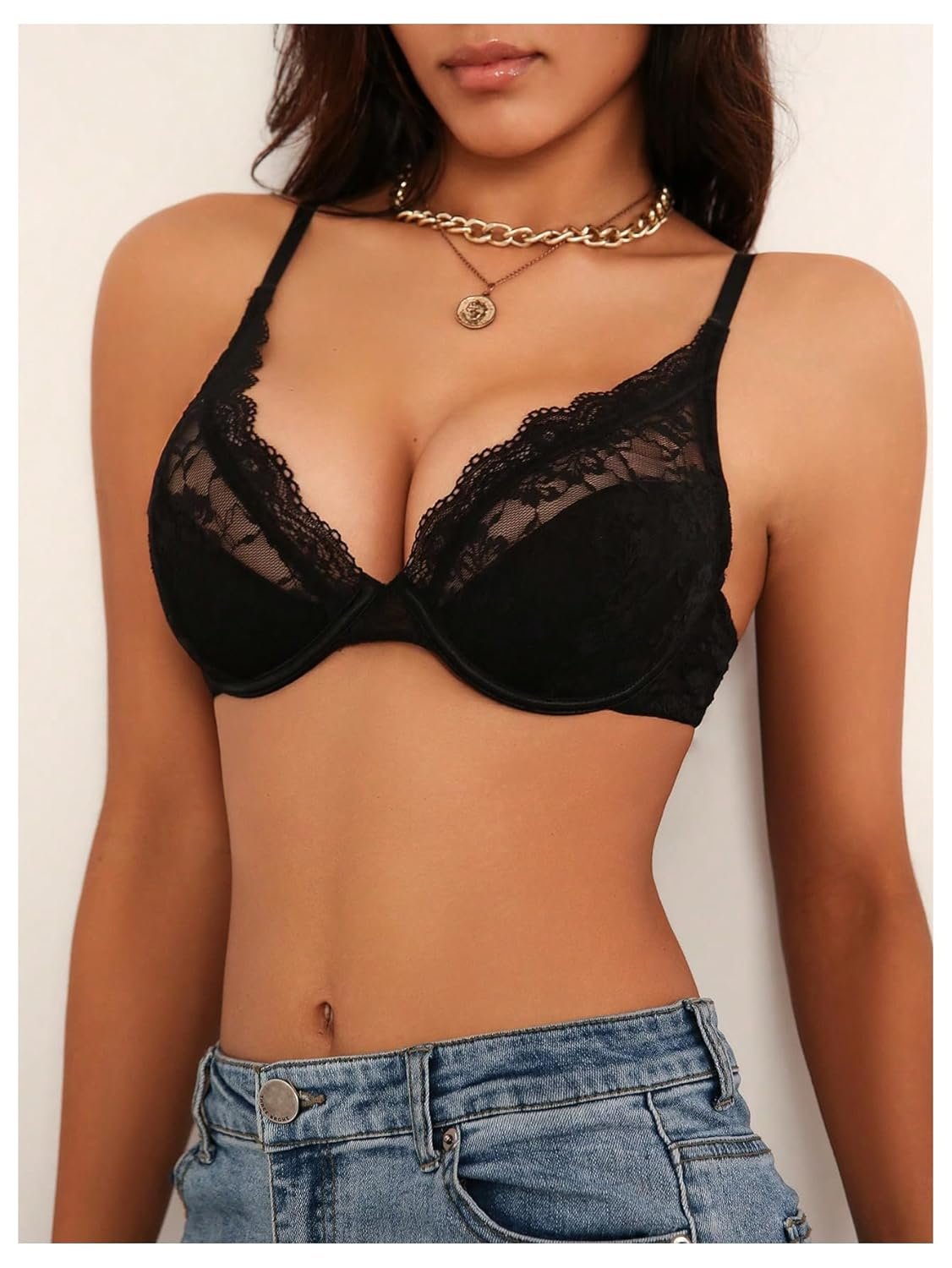 SOLY HUX Womens Sexy Lace Bras Underwire Everyday Bra Comfort Push Up Bralettes - lunas-mystic-emporium.com SOLY HUX Women's Sexy Lace Bras Underwire Everyday Bra Comfort Push Up Bralettes