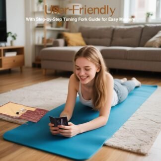 Sound Healing Tuning Fork Set - Tuning Forks for Chakra Alignment & Stress Relief – Otto 128Hz, Earth Om 136Hz, Yin 256Hz, Yang 384Hz, Activator & Pouch – Ideal for Meditation &...