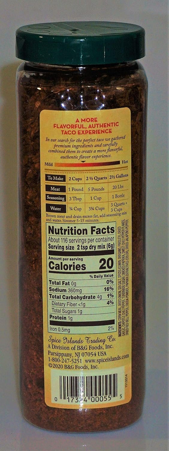 Spice Islands Premium Taco Seasoning 245 Ounce - lunas-mystic-emporium.com Spice Islands Premium Taco Seasoning, 24.5 Ounce
