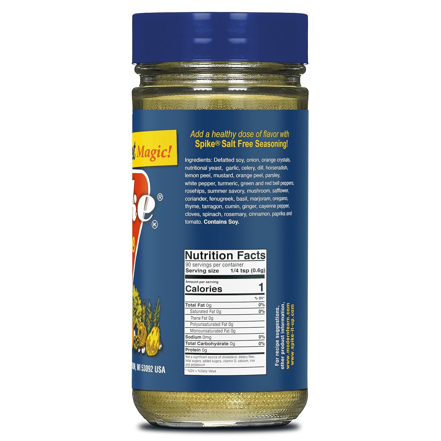 Spike Seasoning - Salt Free and Gluten Free - 19 oz - lunas-mystic-emporium.com Spike Seasoning - Salt Free and Gluten Free - 1.9 oz