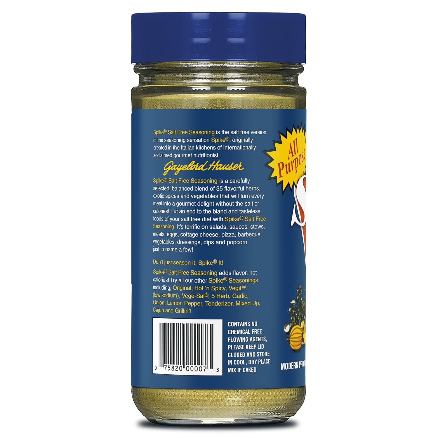 Spike Seasoning - Salt Free and Gluten Free - 19 oz - lunas-mystic-emporium.com Spike Seasoning - Salt Free and Gluten Free - 1.9 oz