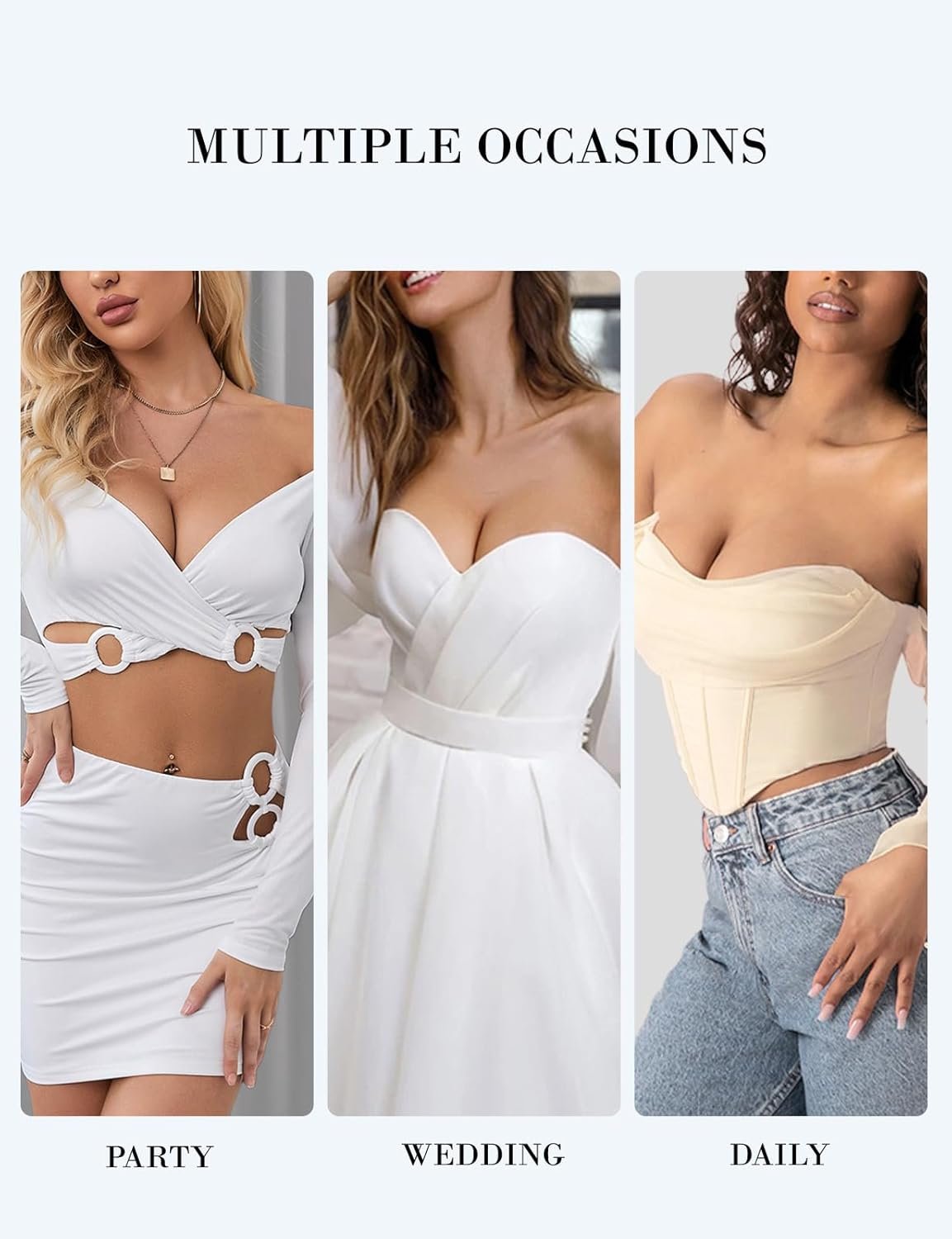 Strapless Bra Push Up Non Slip Deep V Plunge Underwire Bras for Women Super Padded Add 2 Cups - lunas-mystic-emporium.com Strapless Bra Push Up Non Slip Deep V Plunge Underwire Bras for Women Super Padded Add 2 Cups